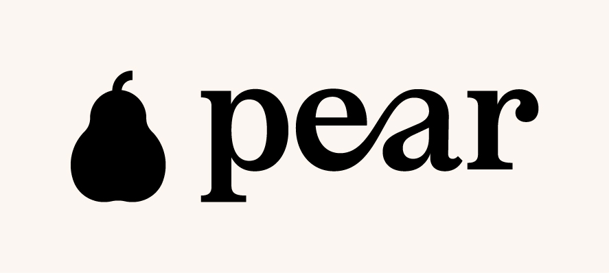 Pear logo — On beige