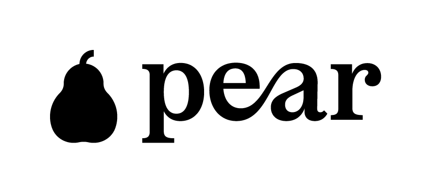 Pear logo — Black on white