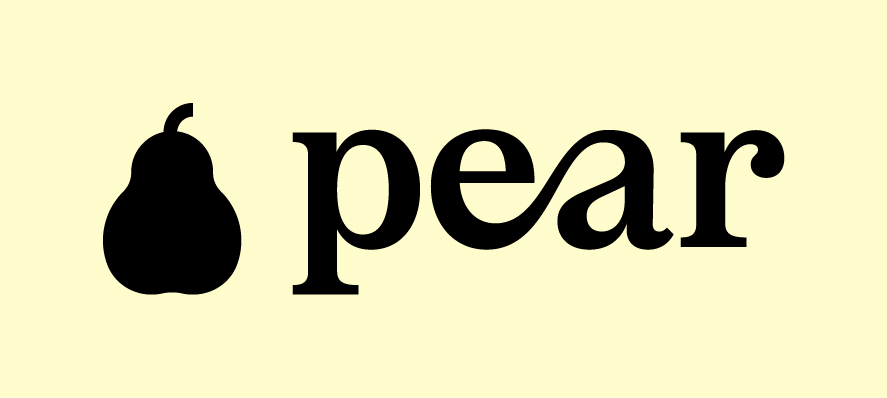 Pear logo — On light yellow